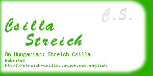 csilla streich business card